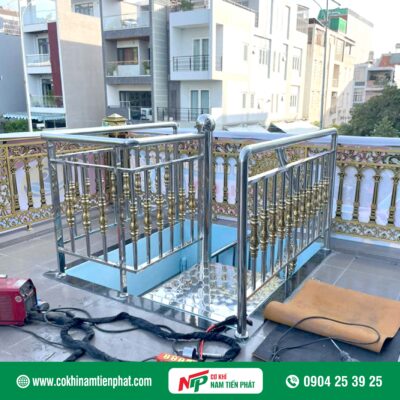 Cầu thang xoắn ốc inox đẹp