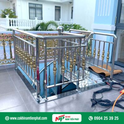 Cầu thang xoắn ốc inox đẹp