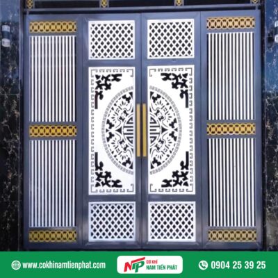 Cửa cổng CNC 4 cánh đẹp