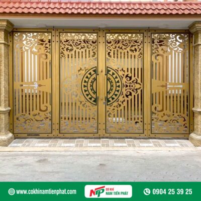 Mẫu cửa cổng CNC 4 cánh đẹp nhất