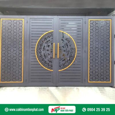 Cửa cổng CNC trống đồng đẹp