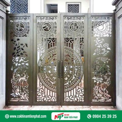 Mẫu cửa cổng CNC trống đồng mới nhất