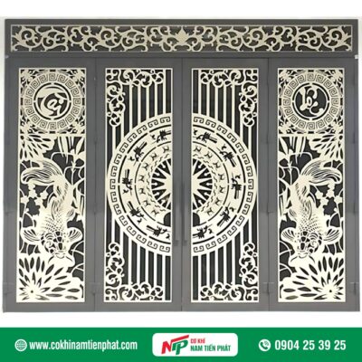 Mẫu cửa cổng CNC trống đồng mới nhất